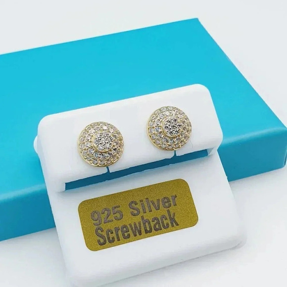 "14K Gold Plated 925 Sterling Silver CZ Beautiful Earrings for Women, 1U… - Picture 11 of 11